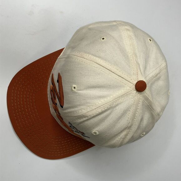 Texas Longhorns P Brand 80s Hat Cap Spellout w VTG Bevo Logo Embroidery Snapback - Picture 10 of 10